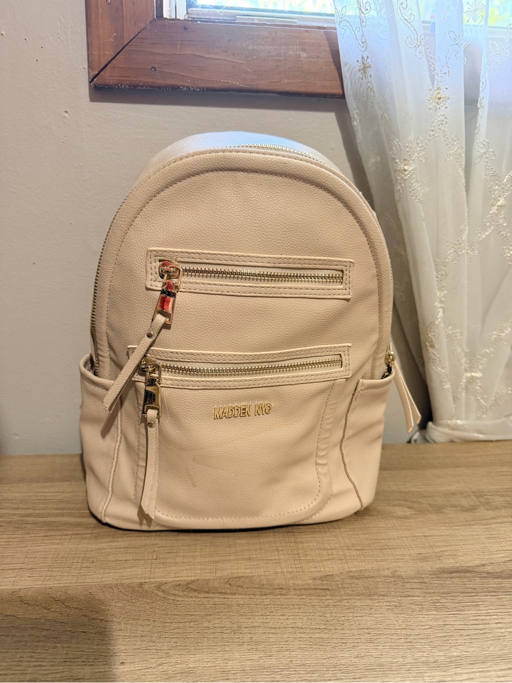 Cream Madden NYC Mini Backpack